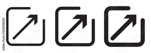 External link symbol icon vector. Link icon isolated on white background. Link vector icon. Hyperlink chain symbol