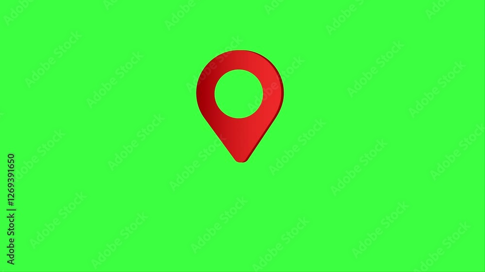 GPS location icon indicator animation green screen 4K GPS location icon indicator animation green screen 4K