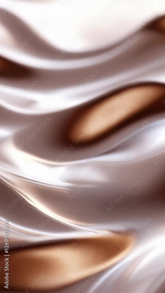 Abstract 3D background with smooth wavy shapes in mocha mousse tones. Concept of luxury, fluidity, and modern elegance. Abstract 3D background with smooth wavy shapes in mocha mousse tones. Concept of luxury, fluidity, and modern elegance.