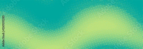 Modern Turquoise green pop art background with halftone dots in comic style, vector illustration eps10	