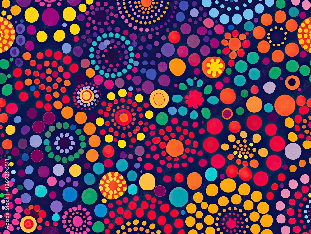 Dot pattern in vibrant colors Dot pattern in vibrant colors