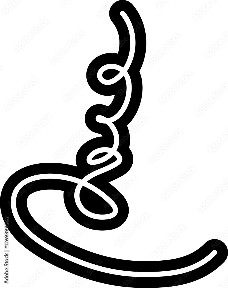 Line bold spiral various abstract shape for children, festive, celebration Line bold spiral various abstract shape for children, festive, celebration