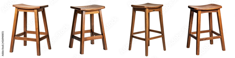 Assortment of wooden stools and chairs in various designs styles and finishes suitable for use in home interiors office settings cafes restaurants and other hospitality environments Assortment of wooden stools and chairs in various designs styles and finishes suitable for use in home interiors office settings cafes restaurants and other hospitality environments