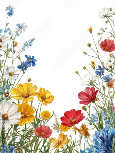 dainty wildflowers as a frame border