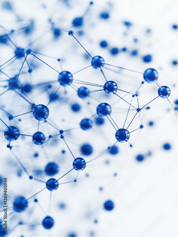 A network connected blue nodes on a white backdrop, symbolizing digital communication. A network connected blue nodes on a white backdrop, symbolizing digital communication.