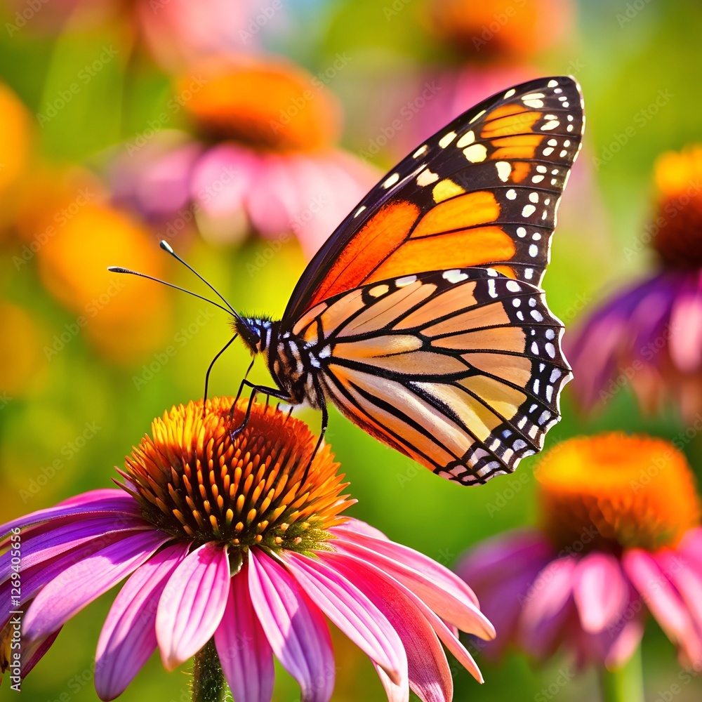Obraz premium butterfly on flower