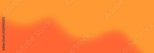 Modern orange pop art background with halftone dots design in comic style, vector illustration EPS10