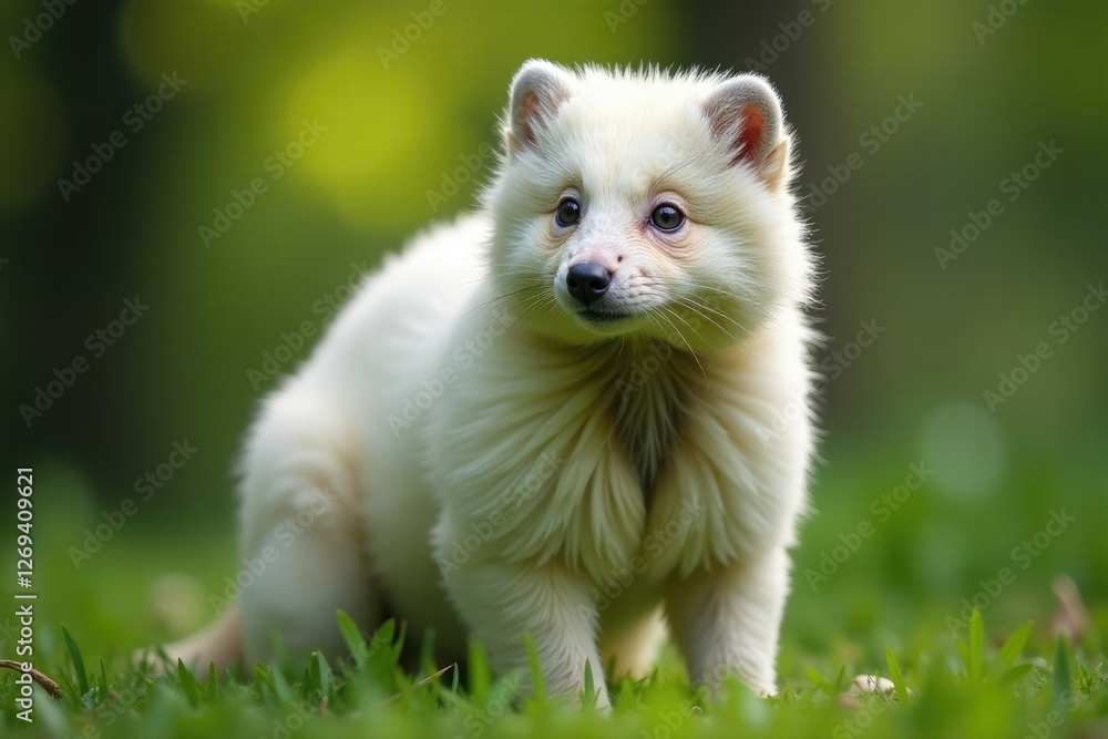 Obraz premium White chest with dark throat patch visible under fur, alouatta seniculus, wildlife
