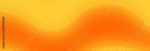 Modern orange and yellow pop art background with halftone dots in comic style, vector illustration EPS10