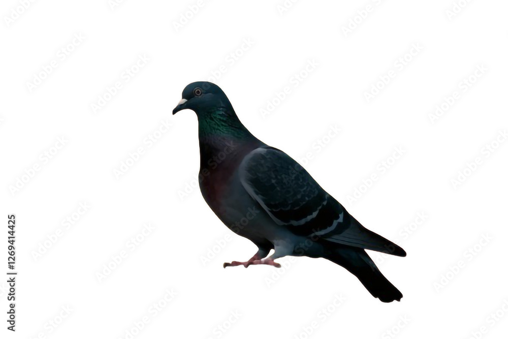Fototapeta premium a striking black silhouette of a pigeon