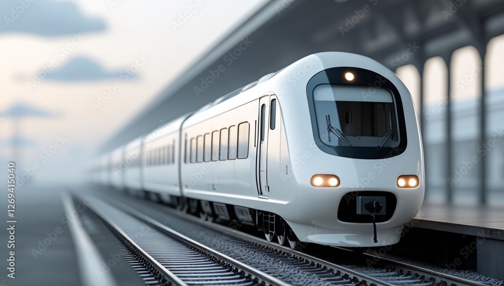 Naklejka premium train, model train, toy train, electric train, high speed train, pastel, focus, train scene, black, white, railroad tracks, station, train station, train, travel, tourism, leisure, 3d, toy, background