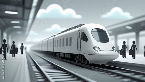 train, model train, toy train, electric train, high speed train, pastel, focus, train scene, black, white, railroad tracks, station, train station, train, travel, tourism, leisure, 3d, toy, background