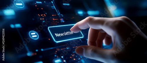 Engaging newsletter subscription process digital interface interactive content virtual environment user perspective effective communication