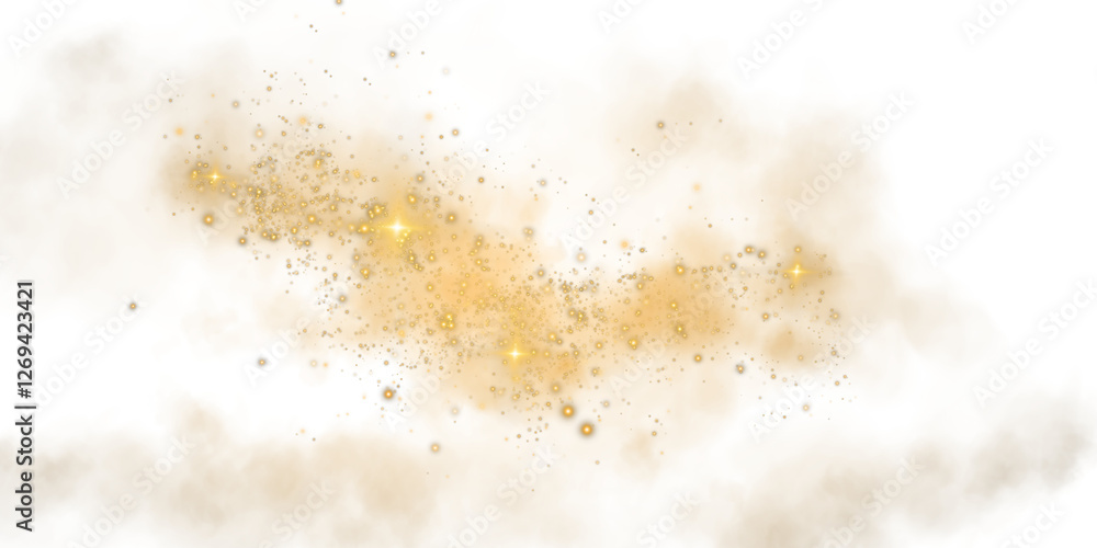 Fantastic golden smoke background. Magic golden smoke with glitter and small particles of twinkling stars. Fog with luminous particles. Yellow vapor with stardust. Morning fog over land or water. PNG
Fantastic golden smoke background. Magic golden smoke with glitter and small particles of twinkling stars. Fog with luminous particles. Yellow vapor with stardust. Morning fog over land or water. PNG