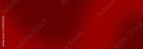 Pop art crimson red background with halftone patterns in comic book style, vector illustration EPS10