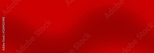 Modern crimson red pop art background with halftone dots design in comic style, vector illustration EPS10