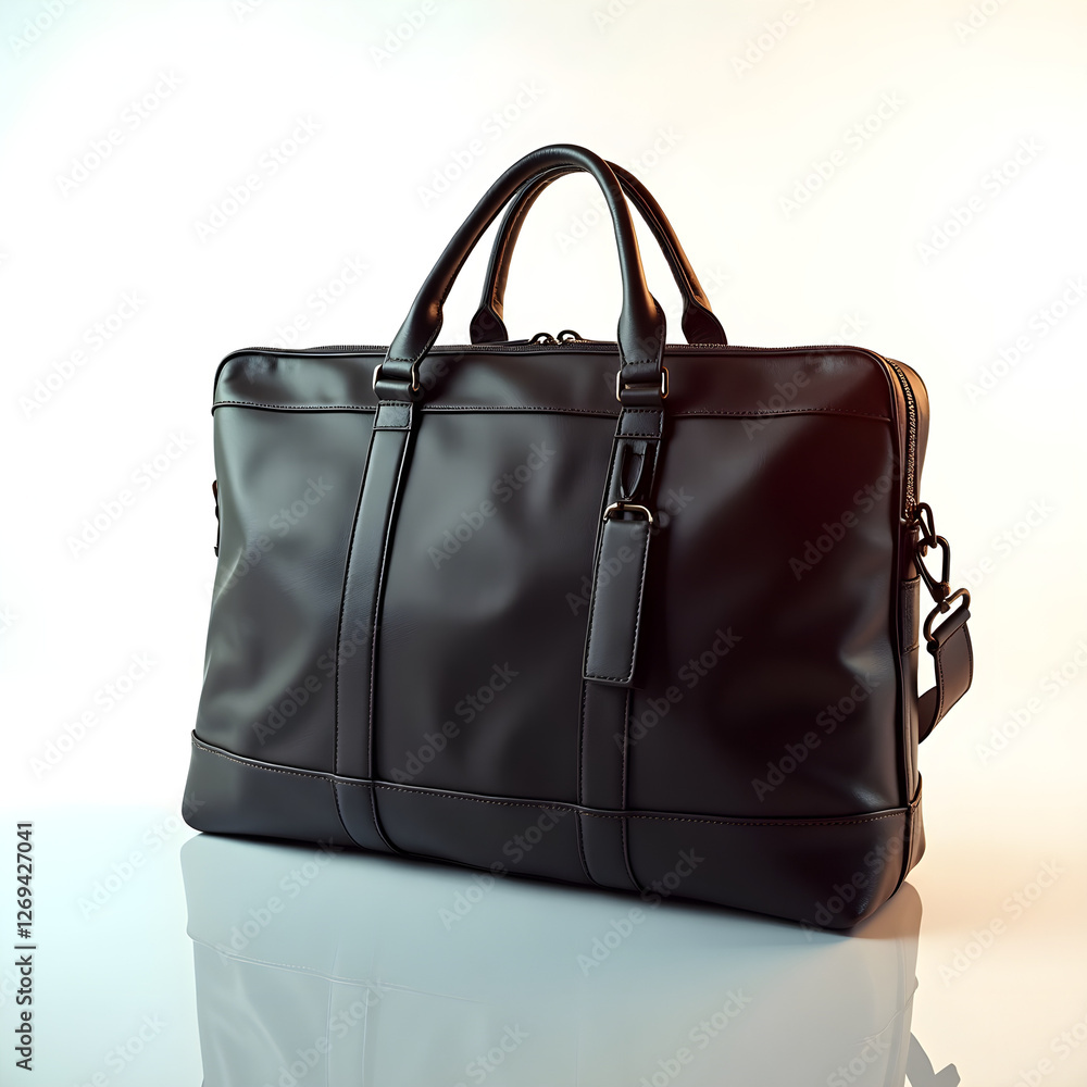 Elegant Men's Casual Business Bag on White Background Elegant Men's Casual Business Bag on White Background