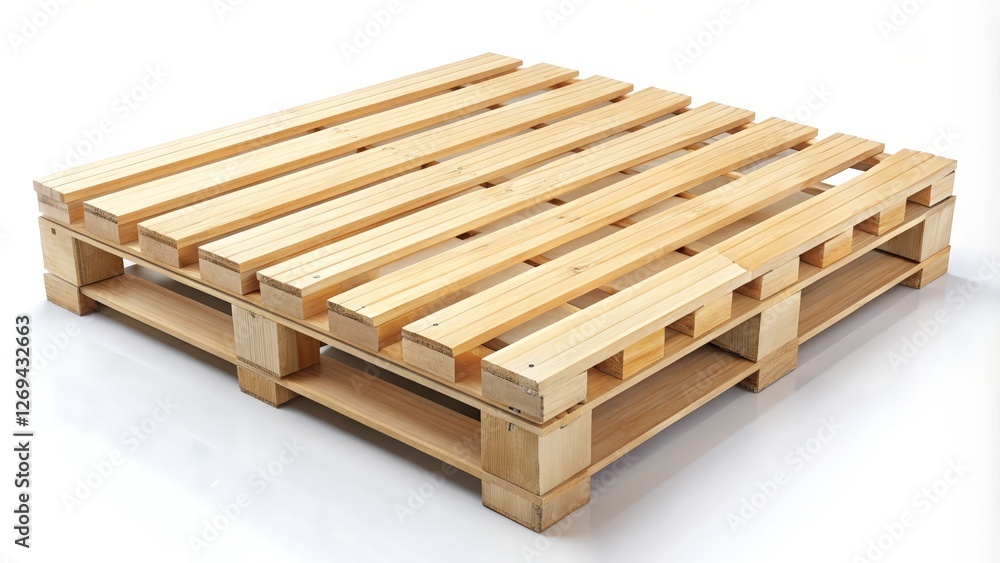 Wooden Pallet on White Background Wooden Pallet on White Background