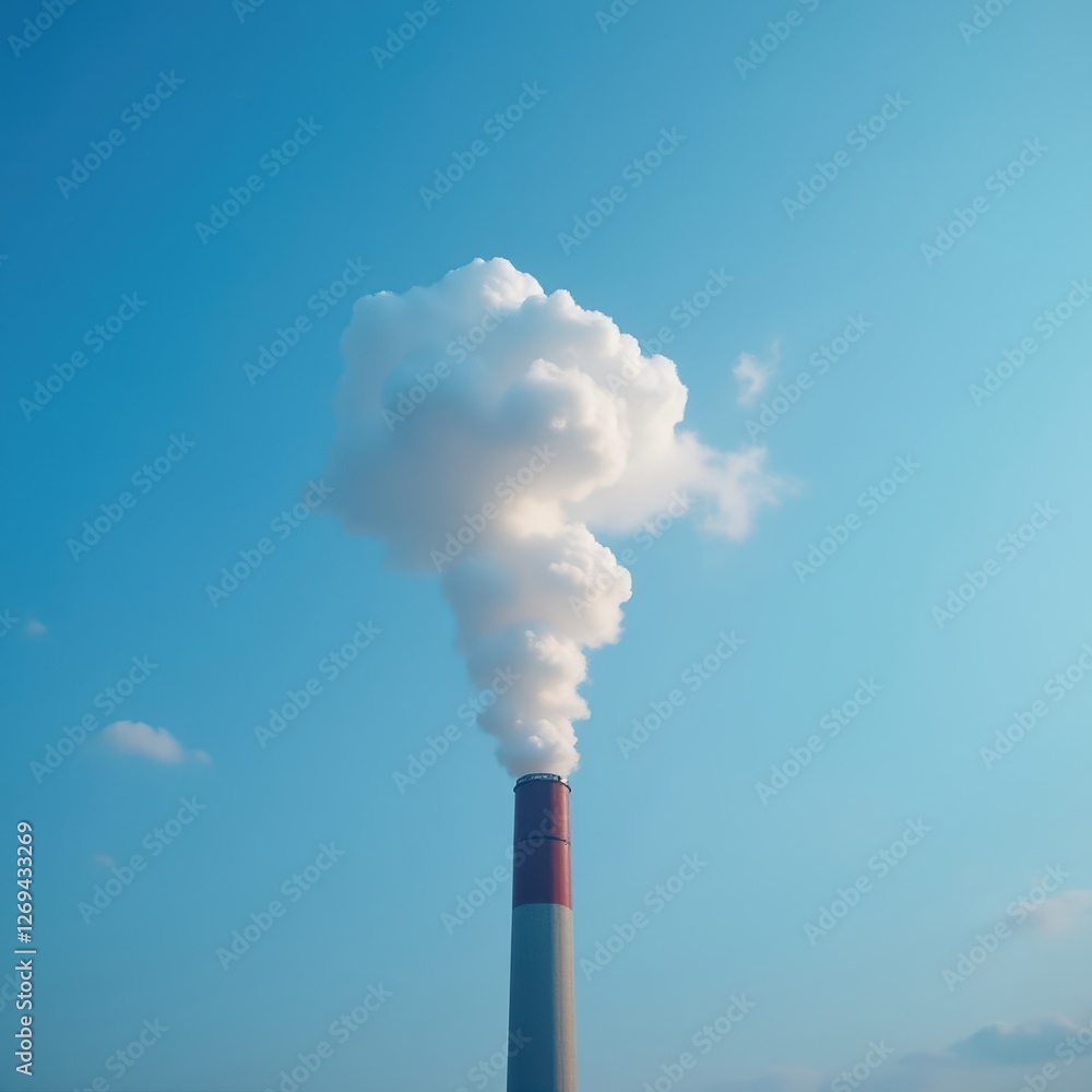 Towering column of smoke ascends into the clear blue sky, smoke, blue Towering column of smoke ascends into the clear blue sky, smoke, blue