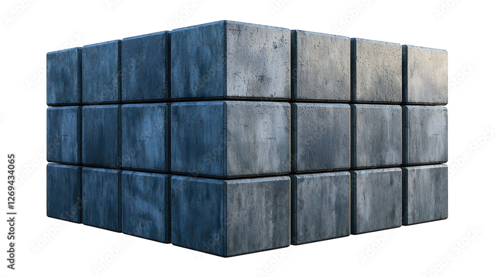 Textured concrete block, a closeup examination of gray surface detail and solid material composition Textured concrete block, a closeup examination of gray surface detail and solid material composition
