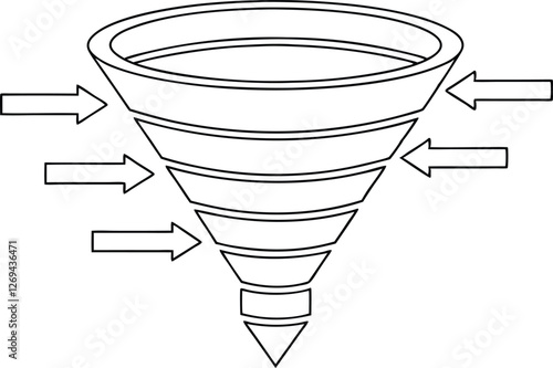 Marketing Sales Funnel Stages Leads, Prospects, Customers, Conversion