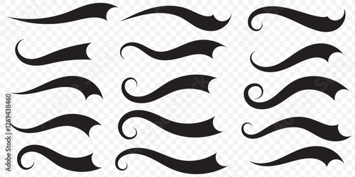 Swoosh and swash tails collection. Vector . EPS 10.