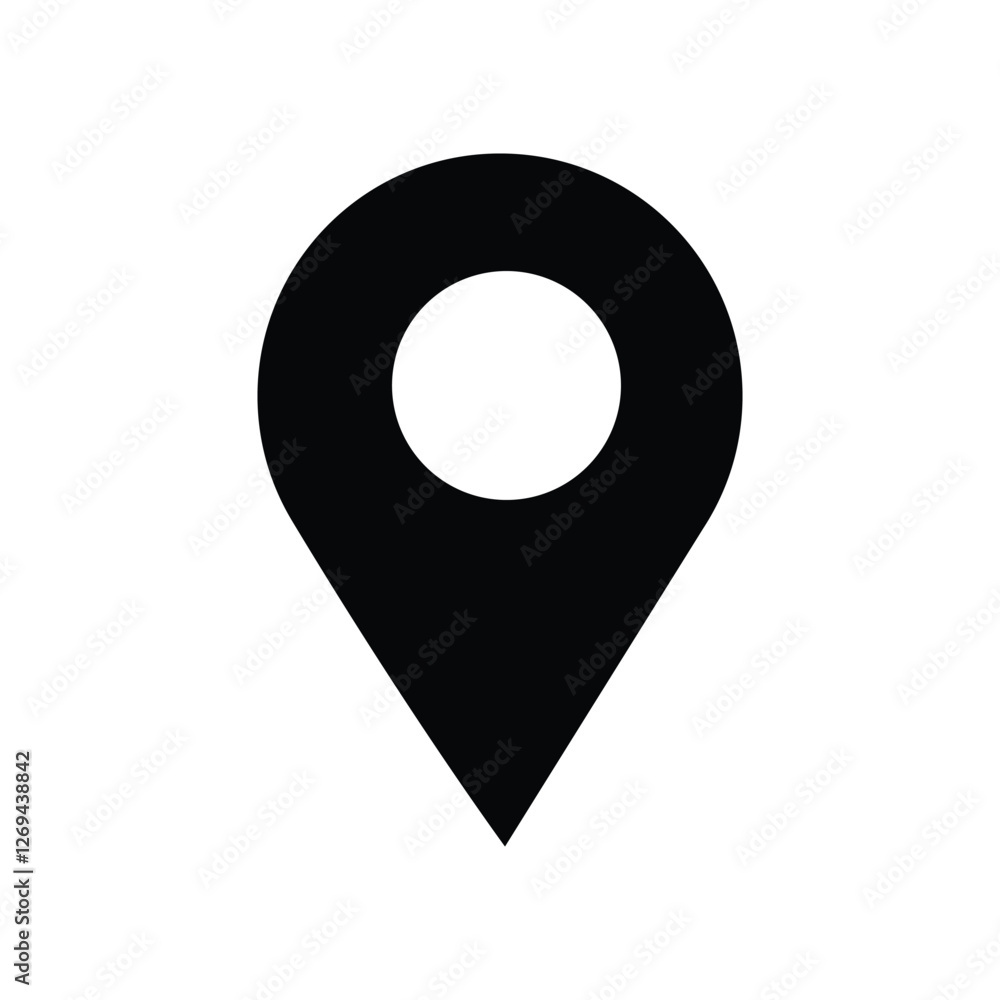 Location or map pin icon symbol. vector illustration Location or map pin icon symbol. vector illustration