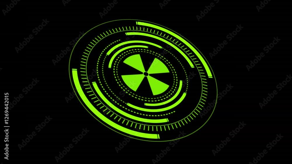 Technology Hud radar system circle loading icon animation Technology Hud radar system circle loading icon animation