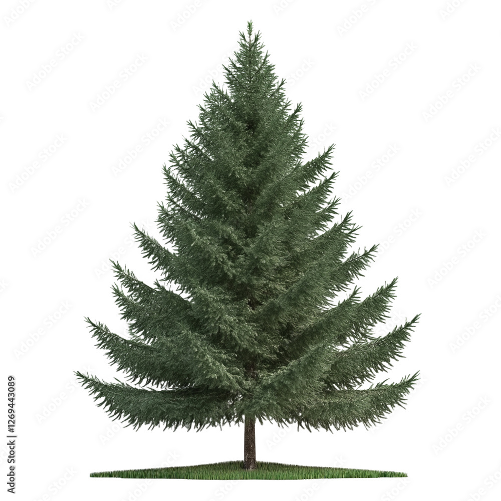 Fototapeta premium Spruce tree isolated on transparent background