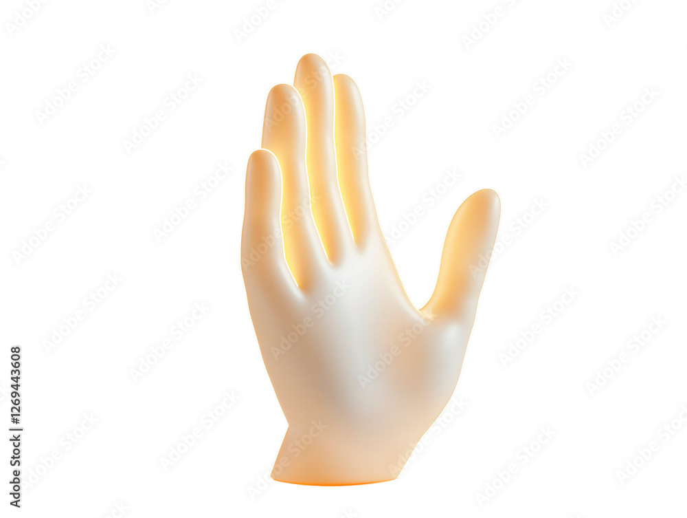 Obraz premium 3d rendered human hand with transparent background