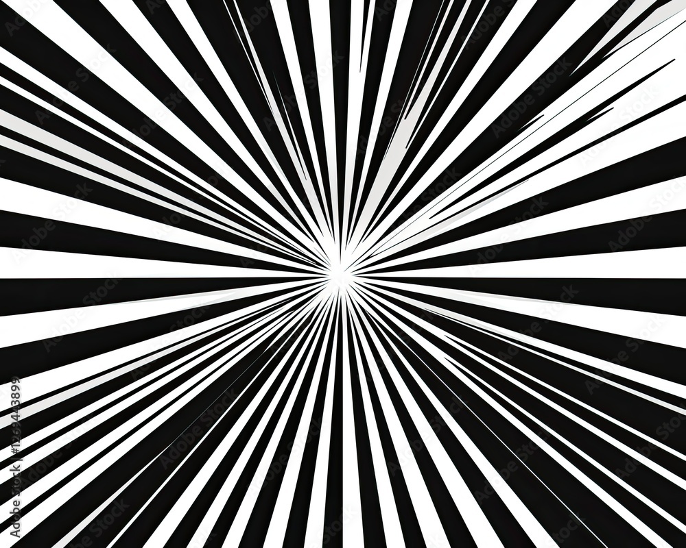 Obraz premium Dynamic burst pattern in monochrome