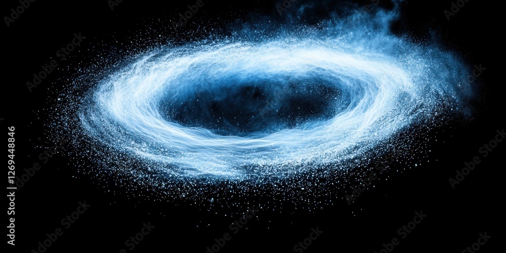 Fototapeta premium A cosmic cyberspace tunnel leading to infinite AI-generated realities.