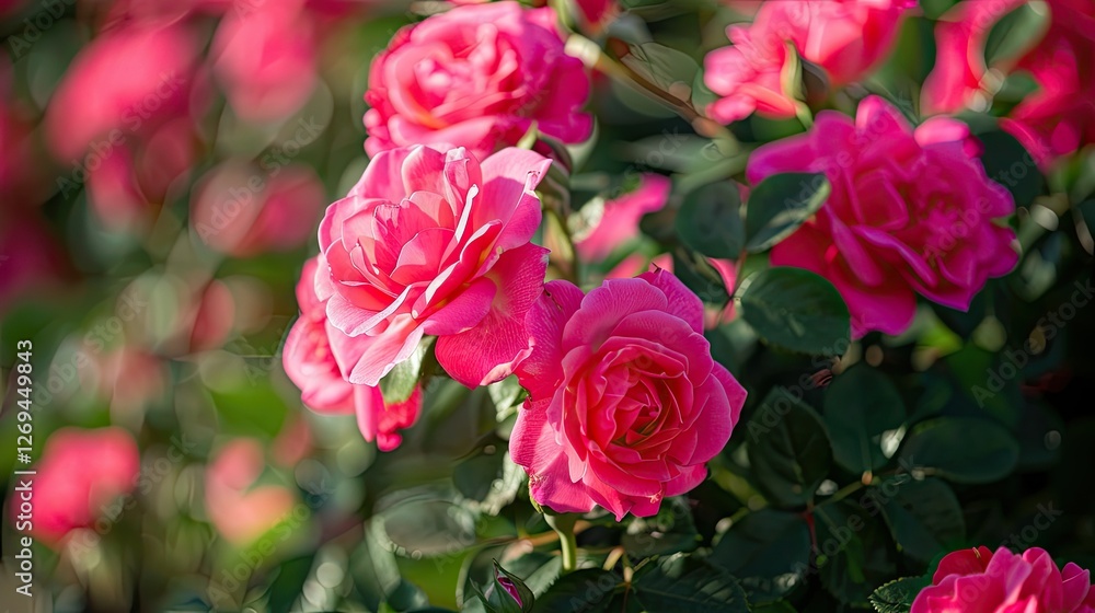 Elegant roses casting soft shadows Elegant roses casting soft shadows
