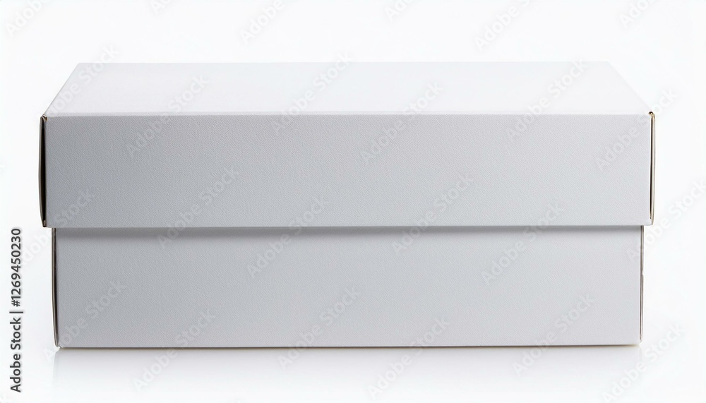 Fototapeta premium white box isolated on white background clipping path