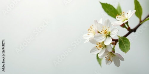 Fototapeta Naklejka Na Ścianę i Meble -  Delicate flowers of Osmanthus fragrans on white, osmanthus, nature