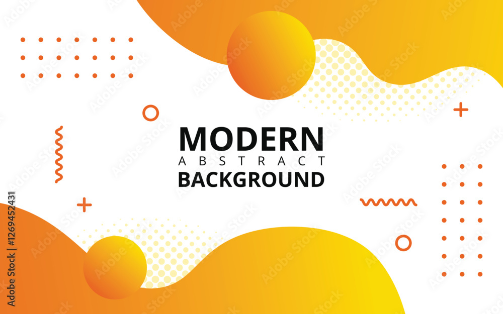 Modern Abstract Background with Orange and Yellow Shapes Modern Abstract Background with Orange and Yellow Shapes