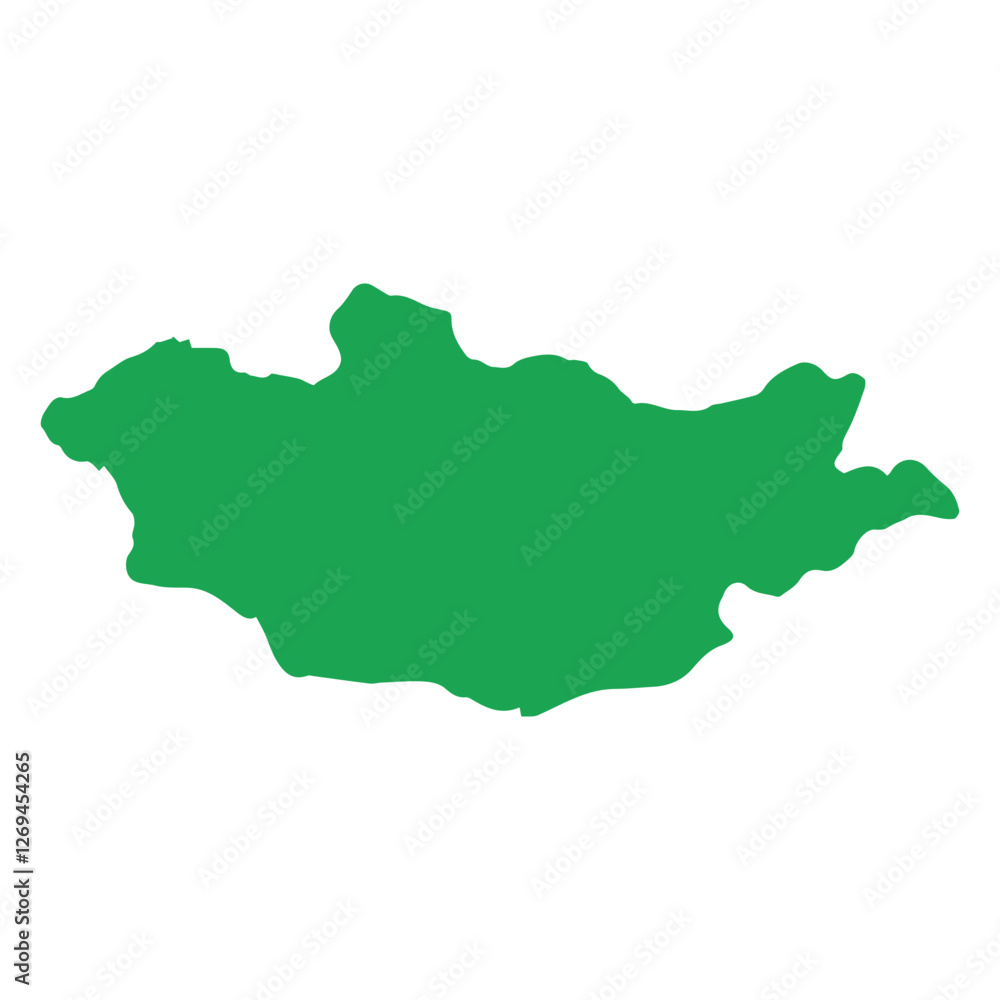 map of Mongolia green icon map of Mongolia green icon