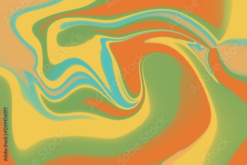 Orange blue and green marble abstract pattern ideal for design elements 