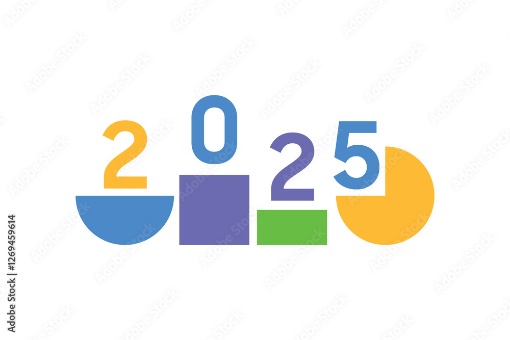 Unique Happy New Year 2025 Design Template, Banner Design, Greeting Card design.