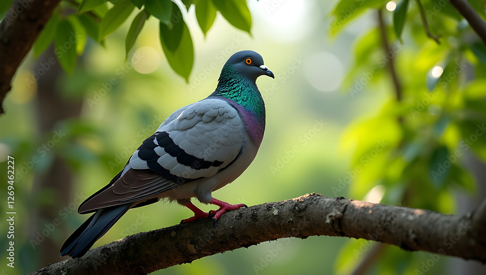 Fototapeta premium The World of Pigeons: Facts, Breeds, and Habits