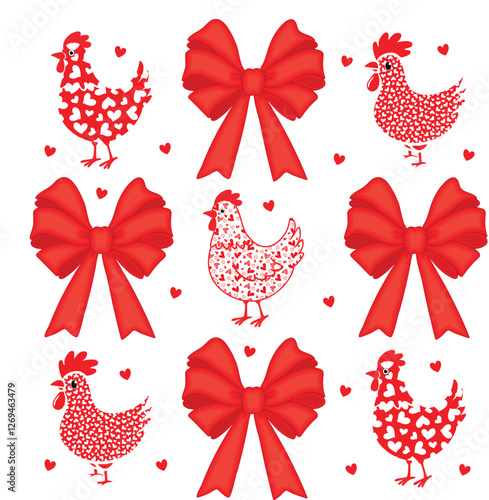 Coquette Chicken Valentine, Chicken Lover, Love, Valentines Day, Chicken, Western Valentine, Country, Chicken Lover, Love, Valentines Day, Chicken, Country, Coquette Chicken, Valentine, Western, Valen