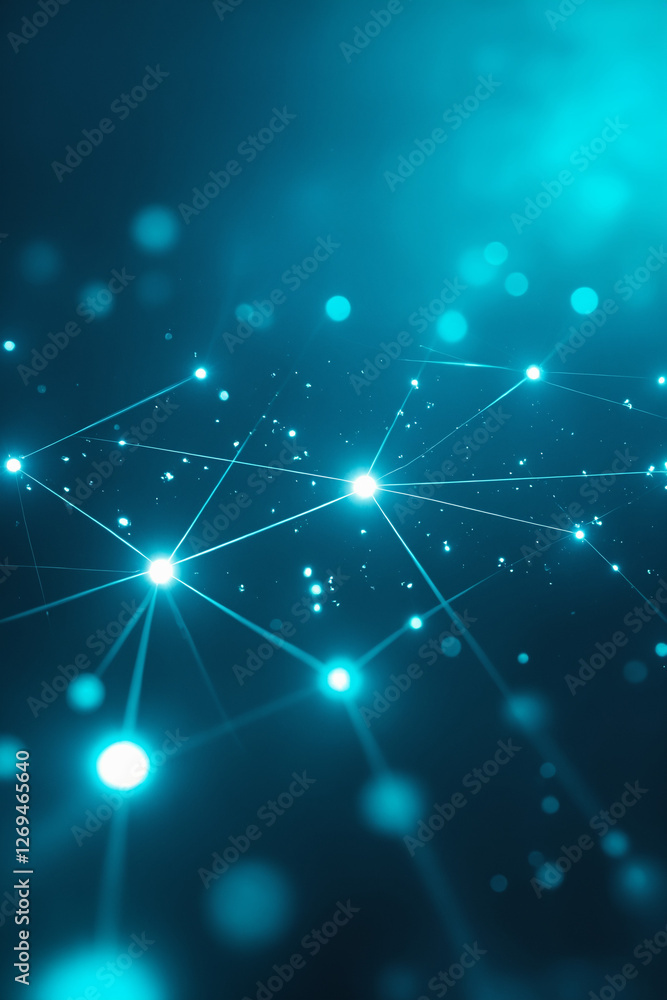custom made wallpaper toronto digitalGenerative AI Teal Network Connections: Data Flow Abstract network connection data abstract teal glowing nodes lines technology science connectivity innovation future communication