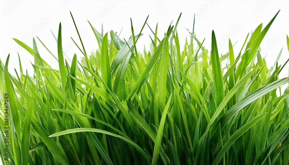 Fototapeta premium hi resolution image of fresh green grass isolated against a background