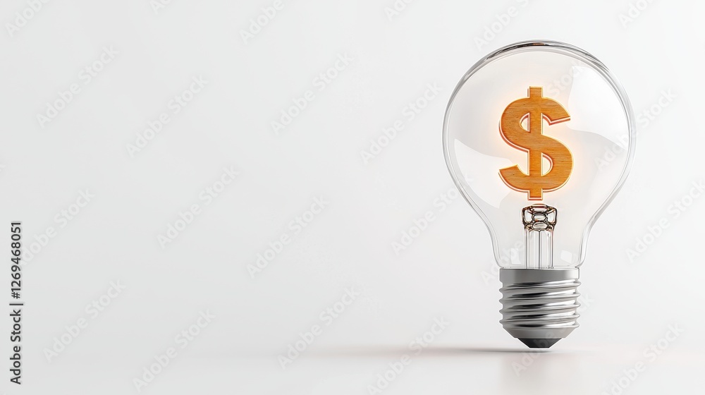 Light Bulb with Dollar Sign Symbolizing Innovative Ideas for Business Growth and Financial Success Light Bulb with Dollar Sign Symbolizing Innovative Ideas for Business Growth and Financial Success
