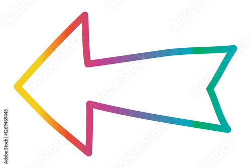 カラフルな三角矢印などのあしらい06