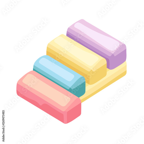 2D flat vector illustration pastels icon isolated on a white background.

