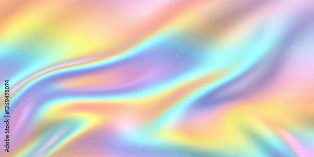 Obraz premium dreamy gradients pearlescent tones result in a mesmerizing interplay Mystical Abstract Streams Expand Seamlessly.