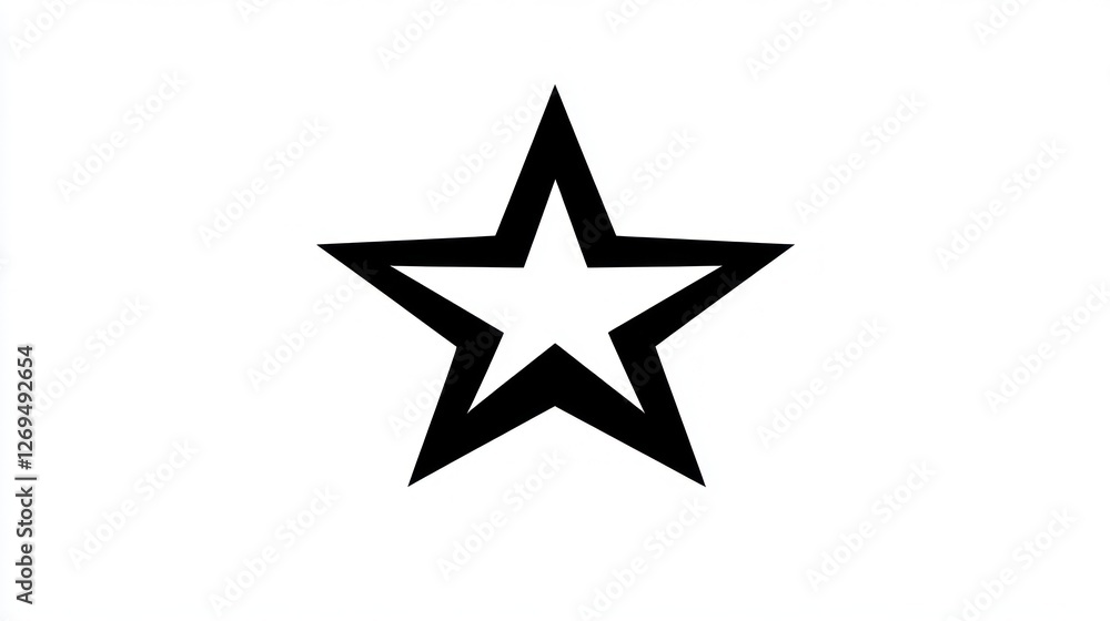 Simple Black Outline Star Graphic Simple Black Outline Star Graphic