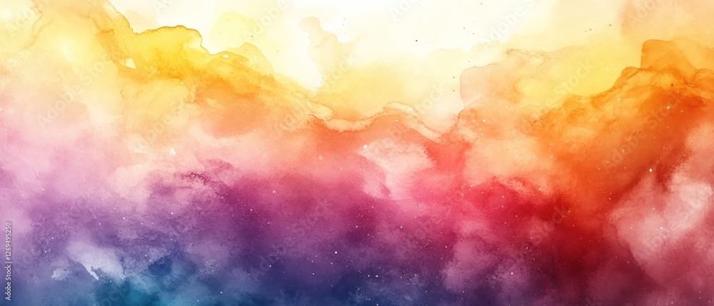 Pastel rainbow-inspired watercolor backdrop with soft curves Pastel rainbow-inspired watercolor backdrop with soft curves