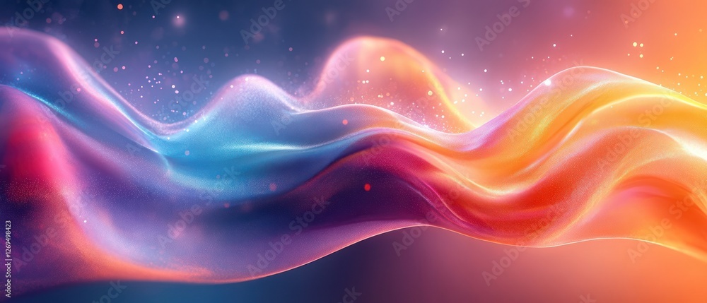 Obraz premium Soft and vibrant flowing lines creating a dreamy colorful background